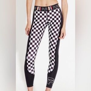 P.E Nation Boom Dizzle Checkered Leggings Sz Small Excellent Condition